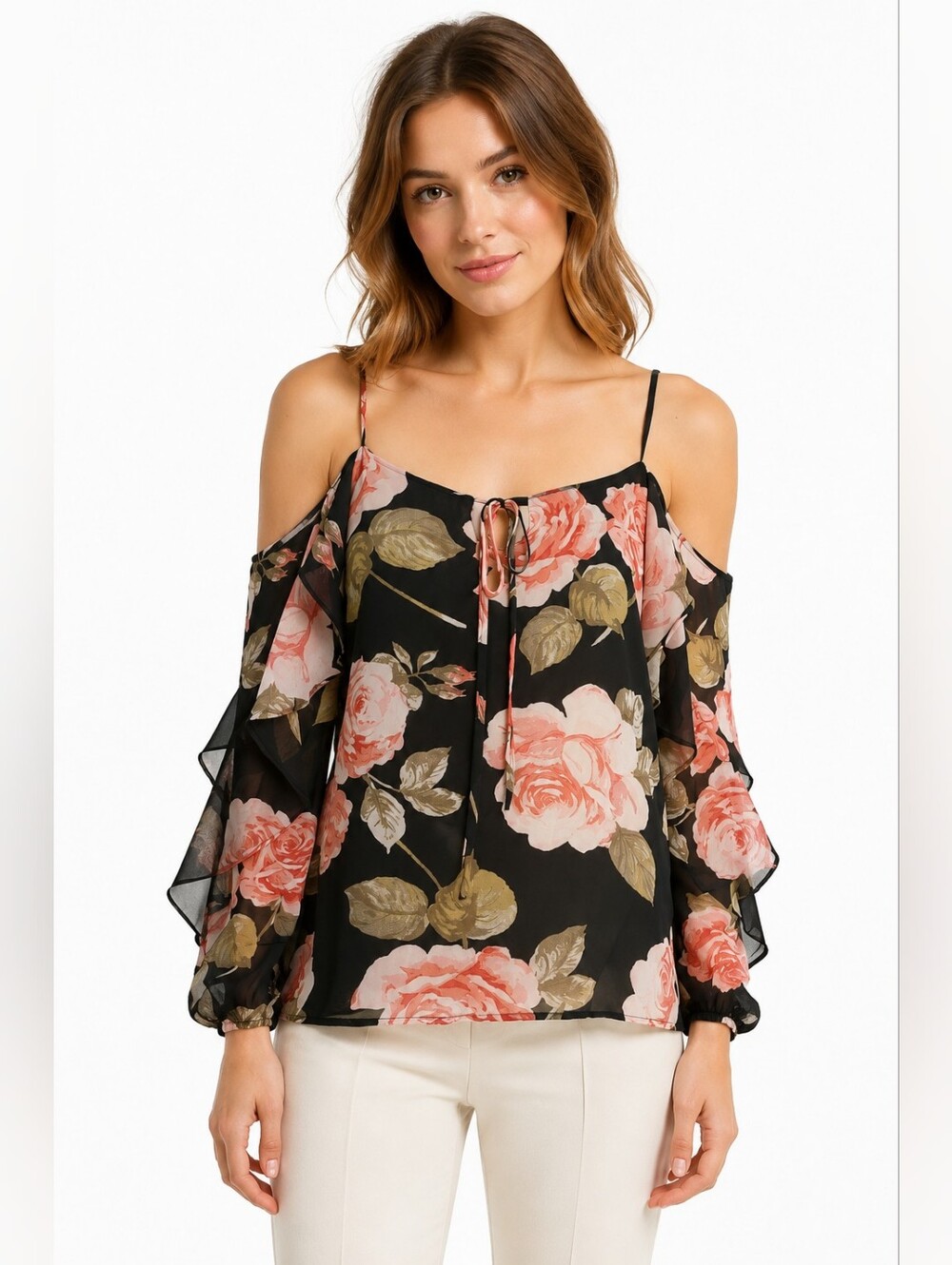 Cottagecore Soho x NY&Co Floral feninine floral Blouse NWT XS romantic chic